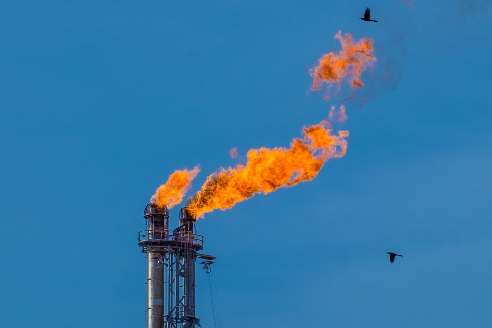 Gas,Flare,Stack,Refinery,Port,Arthur,Texas