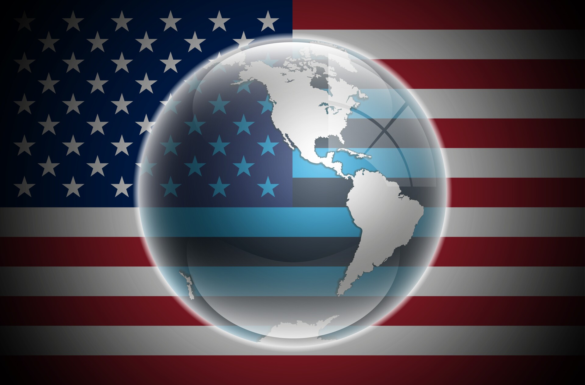Western,Hemisphere,Earth,US,Flag